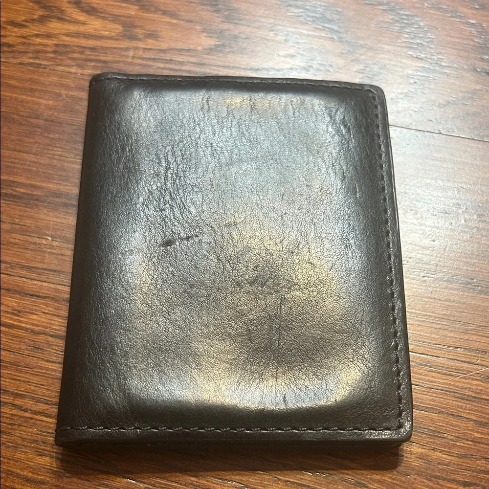 Dooney & Bourke Black Leather Card & Key Holder Minimalist